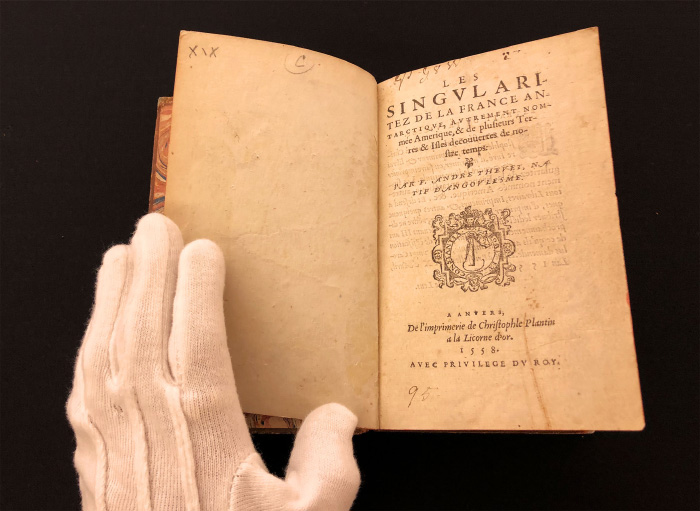 Les Singularitez de l'Antarctique - Page titre